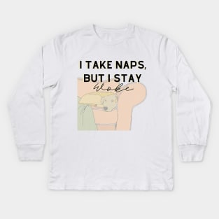 Stay Woke- Dog Edition Kids Long Sleeve T-Shirt